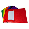 Pack of 12 A4 Assorted Colour Card 3 Flap Folders with Elastic Closure