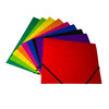 Pack of 120 A4 Assorted Colour Card 3 Flap Folders with Elastic Closure