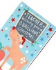 To Teacher Reindeer Design Christmas New Year Card