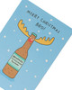 Reindeer Drinking Beer Funny Brother Christmas Card