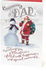 Santa and Snowman Dad Christmas Card