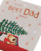For Best Dad Boofle in a Car With a Xmas Tree on The Roof Design Christmas Card