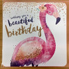 Hotchpotch Greetings Card Rose Flamingo Beautiful Birthday