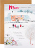 Classic Illustrated Winter Scene Design Mum Christmas Card