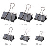 Pack of 144 Black 19mm Foldback Binder Clips