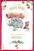 Bear Balancing Cracker Gran Christmas Card