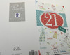 21st Birthday Card Embossed Design