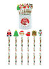 Pack of 24 Assorted Design Christmas Pencils with Eraser Pack of 24 Assorted Design Christmas Pencils with Eraser