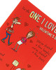 For The One I Love Romantic 3 Fold Valentine's Day Card