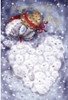 Bear Holding Heart Mum Christmas Card