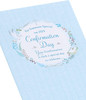Baby Blue Design Confirmation Card For Boy