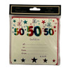 Pack of 10 - 50th Birthday Party Invitations