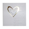 Pack of 5 Luxury White Wedding Evening Invitations with Gold Heart