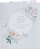 Delicate Floral Design 30th Anniversary Card