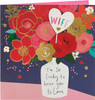 Bold Vase Bouquet Design Wife Birthday Card