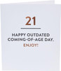 Adult Message Funny 21st Birthday Card