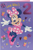 Cute Design Disney Minnie Mouse 2nd Birthday Card Cute Design Disney Minnie Mouse 2nd Birthday Card