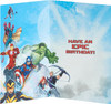 Marvel  Avengers Design 6th Birthday Card with Badge