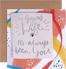 Contemporary Multicoloured Text Based Design Wife Anniversary Card