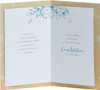 White Flower Design Wedding Congratulations Card