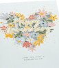 Floral Heart Design Anniversary Card
