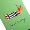Contemporary Sausage Dog Design Any Occasion Blank Card 