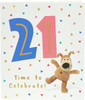 Boofle Cute Design 21st Birthday Card