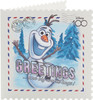 Disney 100 Frozen Stamp Design, With Olaf Blank Greetings Card