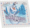Disney 100 Frozen Stamp Design, With Olaf Blank Greetings Card
