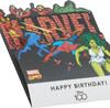 Marvel Retro Pop-Up Design, With Iron-Man, She-Hulk, Spider-Man Birthday Card