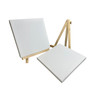 Pack of 6 20x20cm Canvas and Wooden Easel Sets