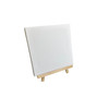 Pack of 12 20x20cm Canvas and Wooden Easel Sets