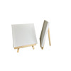 Pack of 12 20x20cm Canvas and Wooden Easel Sets