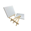 Pack of 48 20x20cm Canvas and Wooden Easel Sets