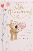 Boofle with Heart Cute Design Wife Anniversary Card