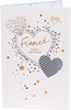 Heart & Stars Design Fiance Birthday Card