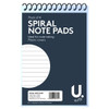 12 x Pack of 4 6"x4" 34 Sheets Spiral Note Pads