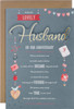 Traditional Text Based Design Husband Anniversary Card  