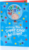 Blue Football Design Birthday Card for Boy with Badge