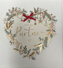 Heart Wreath Design Partner Christmas Card