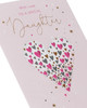 Foil Mini Hearts Design Daughter Birthday Card