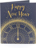 Pack of 6 New Year Count down Clock Greeting Cards With Envelopes