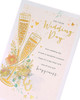 Gold Champagne Design Wedding Congratulations Card