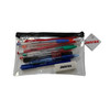 Pack of 6 Stationery Filled Red Zip 8x5" Pencil Cases