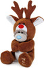 Me to You Tatty Teddy Christmas Reindeer Bear On Gift Plinth 15cm High