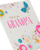 Flower & Butterfly Design Grandma Birthday Card