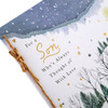 Foxes Winter Scene Traditional Winter Illustration Design Son Christmas Card