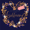 Heart Design Girlfriend Christmas Card