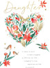 Heart Foiled & Embellished Special Daughter Christmas Card
