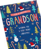 Festive Pattern Design Grandson Christmas Card